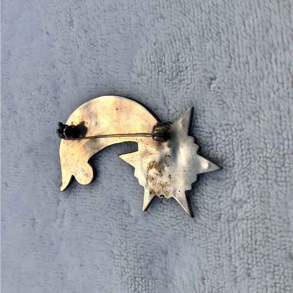 Beto Vintage Sterling Silver abalone Pin Shooting Star - Picture 3 of 10